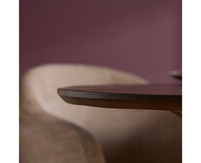 Eiken eettafel Ferris Ovaal 180x90 cm &ndash; Massief Europees eiken - metalen kruispoot - Bruin