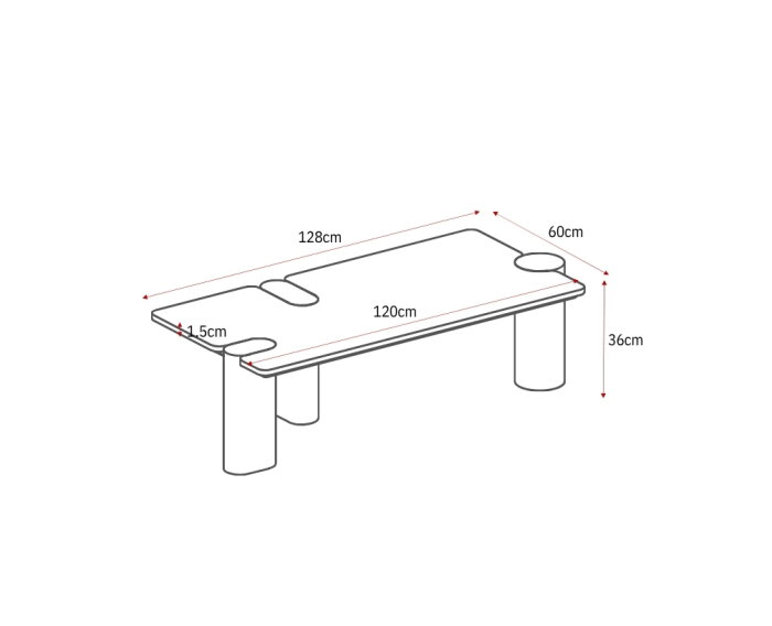 Salontafel Maeve | 128 cm