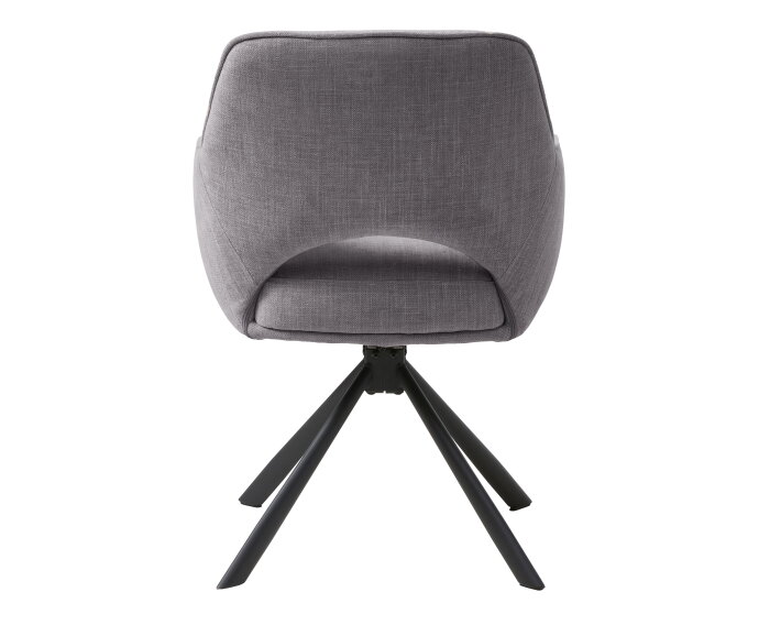 Eetkamerstoel Cowley draaibaar - Chenille - Graphite - 59x65x86 cm