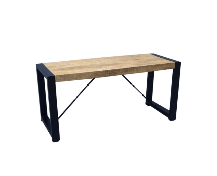 Eetkamerbank Britt mangohout 120 cm - Naturel