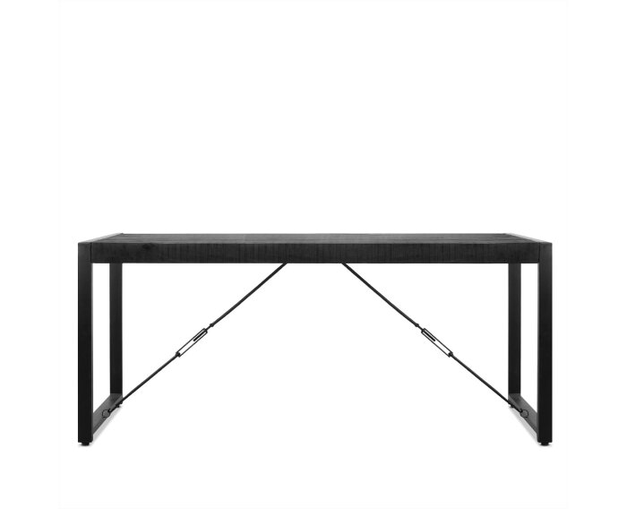 Eettafel Britt mangohout 180 x 90 cm - Zwart