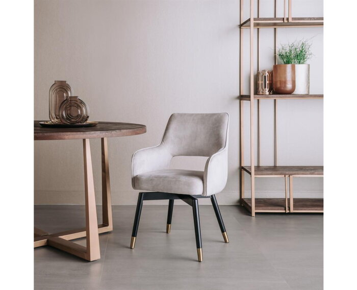 Lenno Armstoel - fabric Adore 11 Beige (draaibaar)