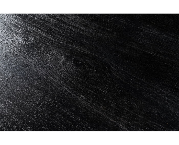 Eettafel Florence Rond mangohout 110x110 cm - Zwart | Gezandstraald