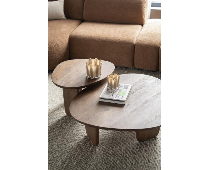 Salontafel Maud large 100x85cm - lichtbruin | Eleonora