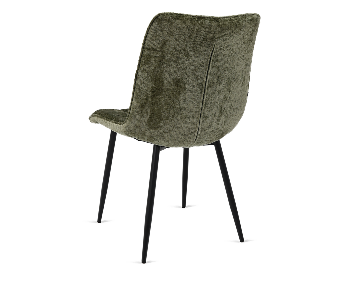 Combideal Leonardo: ronde eettafel Mangohout 120 cm met 4 Leonardo eetkamerstoelen - Stof perfect harmony