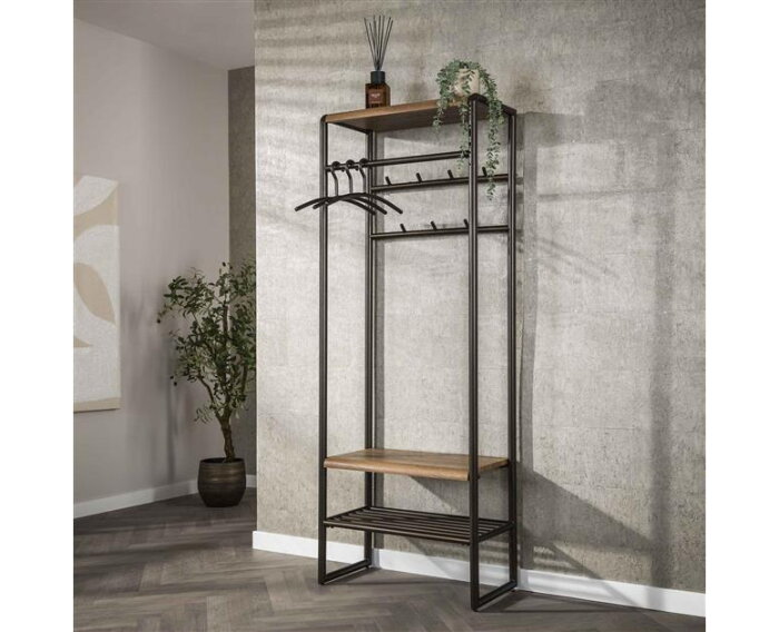 Garderobemeubel roede Luno - Drift Brown Powdercoated