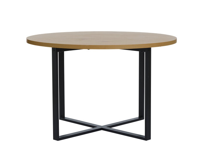 Eettafel Lugo rond eiken melamine Ø120 cm - Naturel