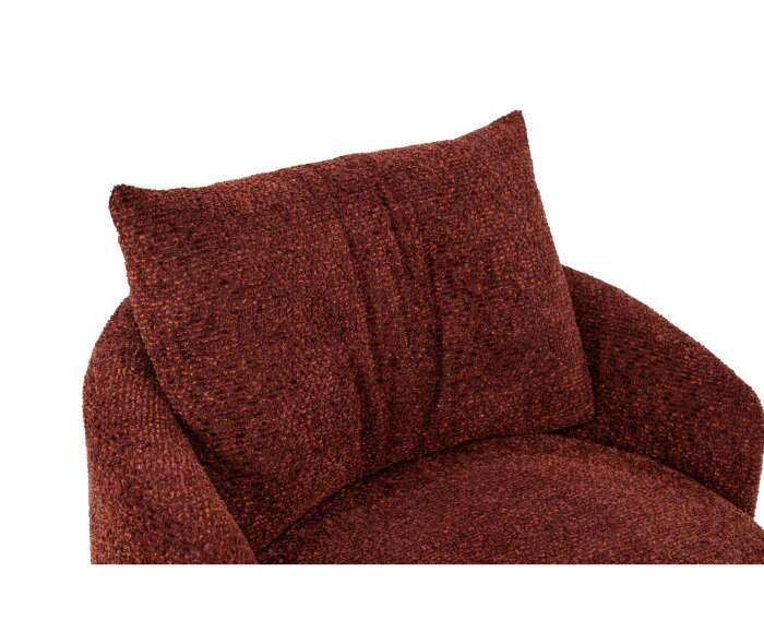 SEVN Lieke fauteuil draaibaar - Rond en compact - Rhapsody 10 Burnt Brick - 93x90x79 cm