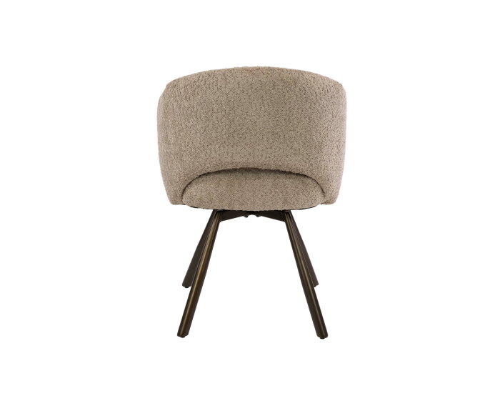 Armstoel Salon Cross draaibaar VPE2 - Boucl&eacute; zand-bruin