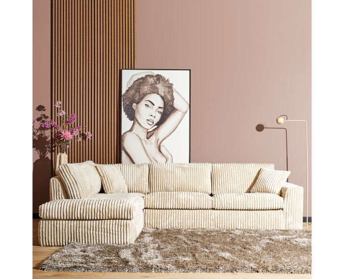 MySofa Teddy | Divan Links + 2,5 zits | Beige