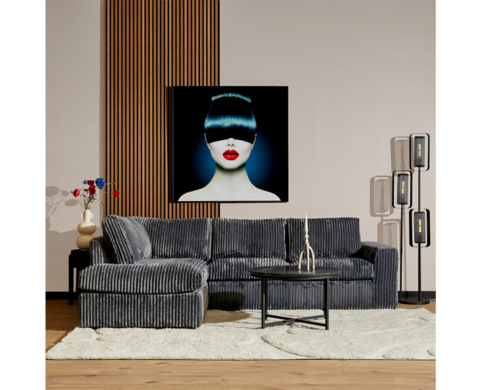 MySofa Teddy | Divan Links + 2,5 zits | Antraciet