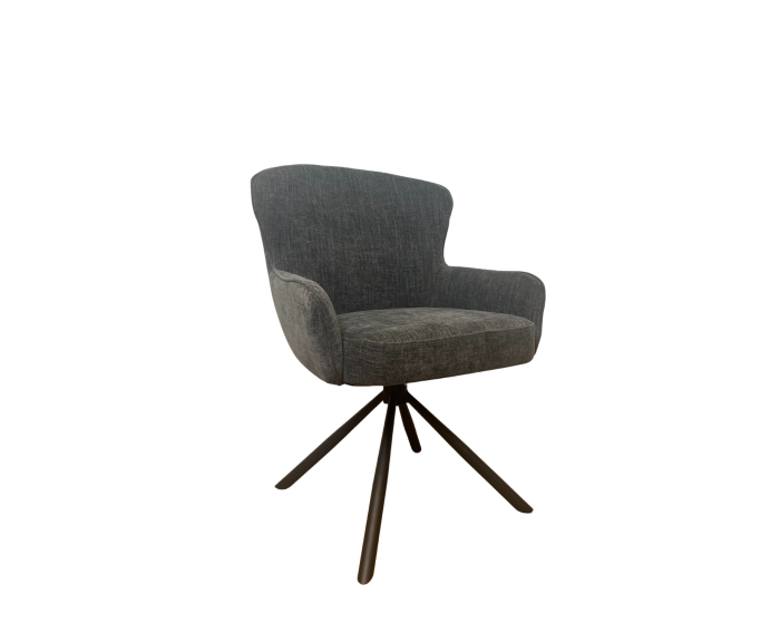 Eetkamerstoel Hanna | Charcoal Brown | Met armleuning