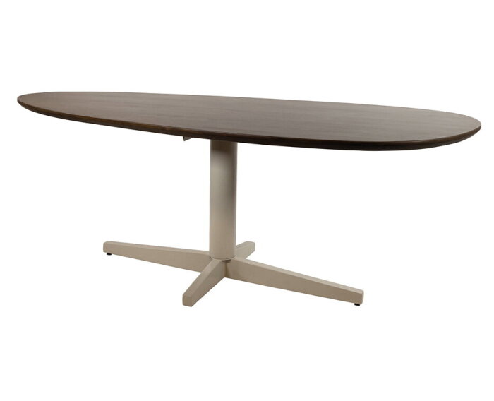 Eetkamertafel 240, organisch, poot Beige, Mango Brown Walnut - Taurus Table Collection