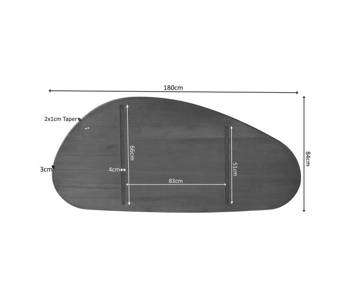 Eiken Blad Cloud 180 cm Bruin