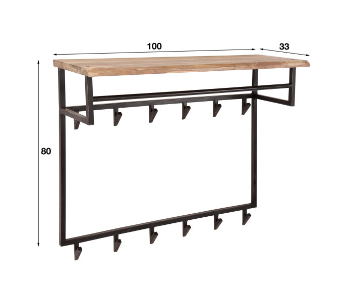 Kapstok Edge Hoog | 12 Haken