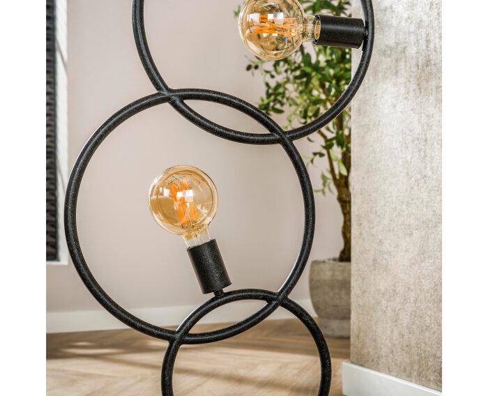 Vloerlamp 3L loop - Artic zwart