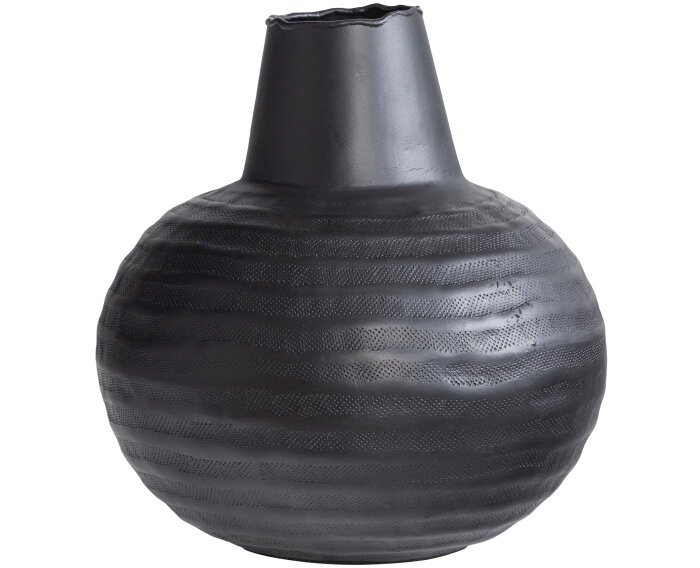 Yuri Vaas Metaal Zwart 32xØ32cm - WOOOD Exclusive