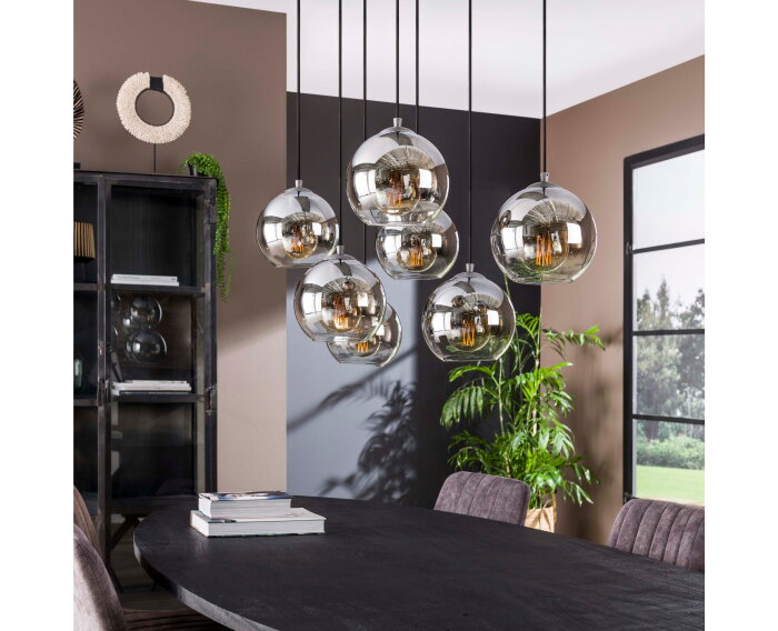 Hanglamp Bubble Shaded - smoke glas | 7 Lampen