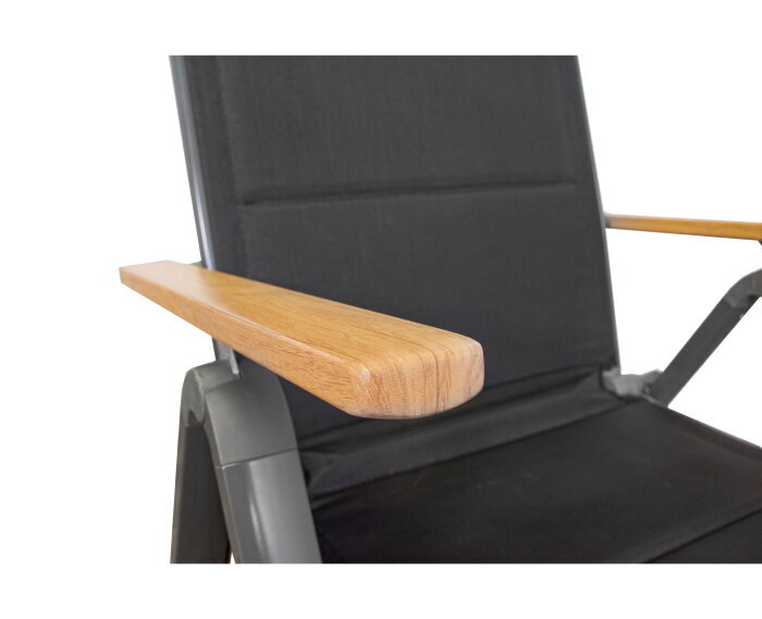Pisa position chair with woodlook armrest