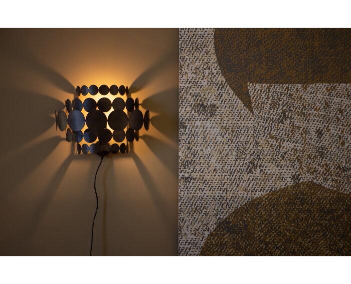 Kaki Wandlamp Metaal Zwart - WOOOD Exclusive