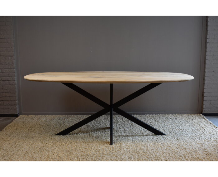 Eettafel Scarlett eiken Deens ovaal 180x100 - Mat gelakt | Meubelplaats
