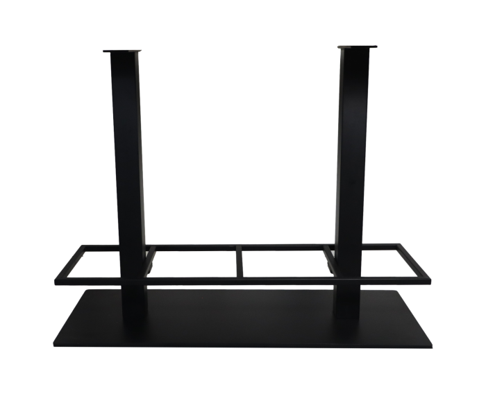 Bartafel onderstel dubbel met voetsteun - 114x45x88 - Zwart - metaal