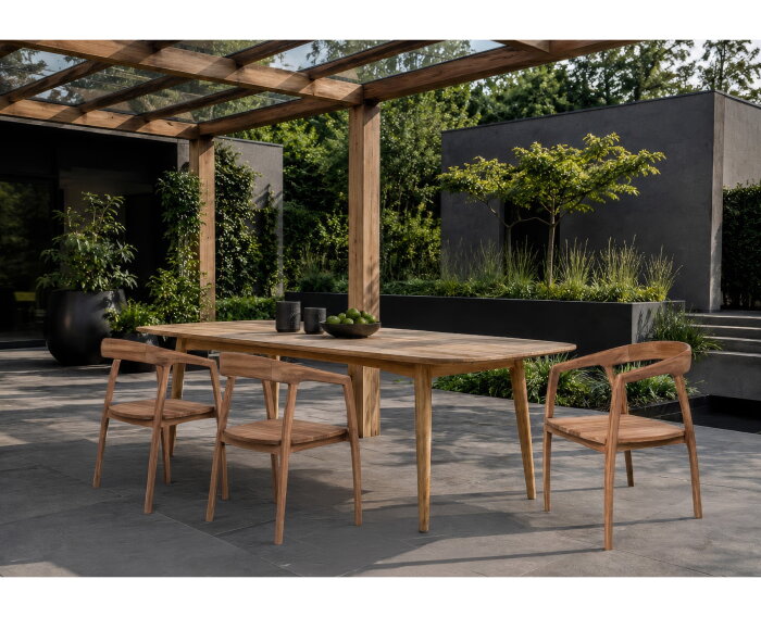 Tuintafel Lugano teakhout 180x100 cm