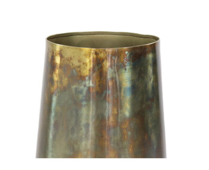 Vaas Siena medium - ø23x65 - Messing antiek goud - Metaal