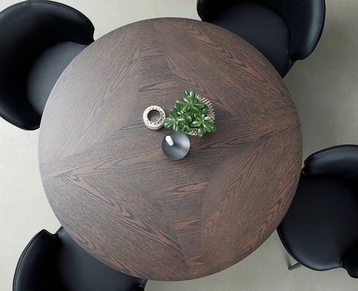 Eettafel Latina rond eiken 120 cm - espresso