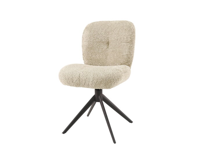 Eetkamerstoel comfort draaibaar  - Boucle zandkleur