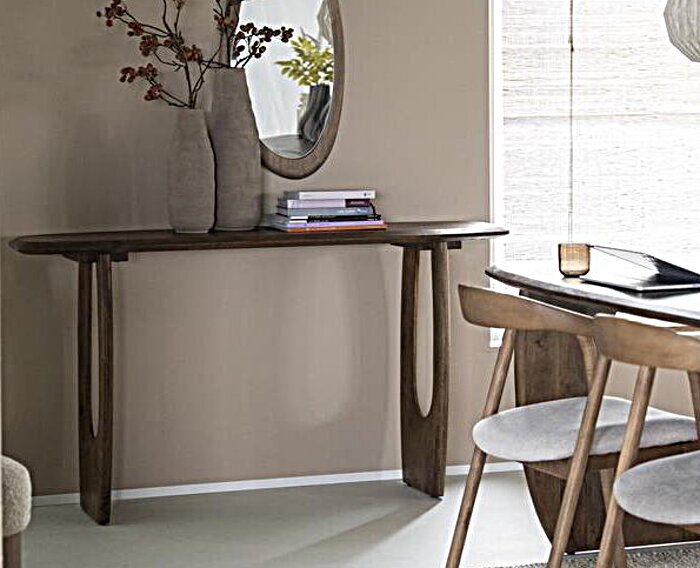 Sidetable Phoebe 150x40cm - bruin | Eleonora