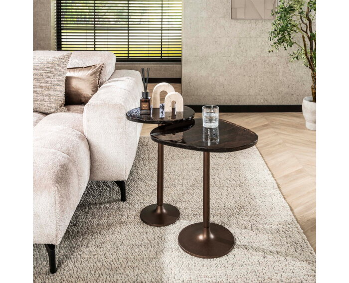 Bijzettafel H55 Eclips - Koper antiek finish