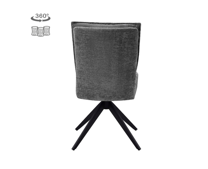 Rosora Stoel - HZ6068-85 grey (draaibaar)