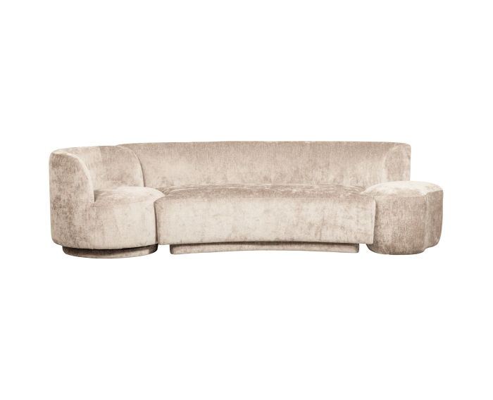 COMBI-POPULAR: BANKJE + FAUTEUIL + POEF NATUREL - BePureHome