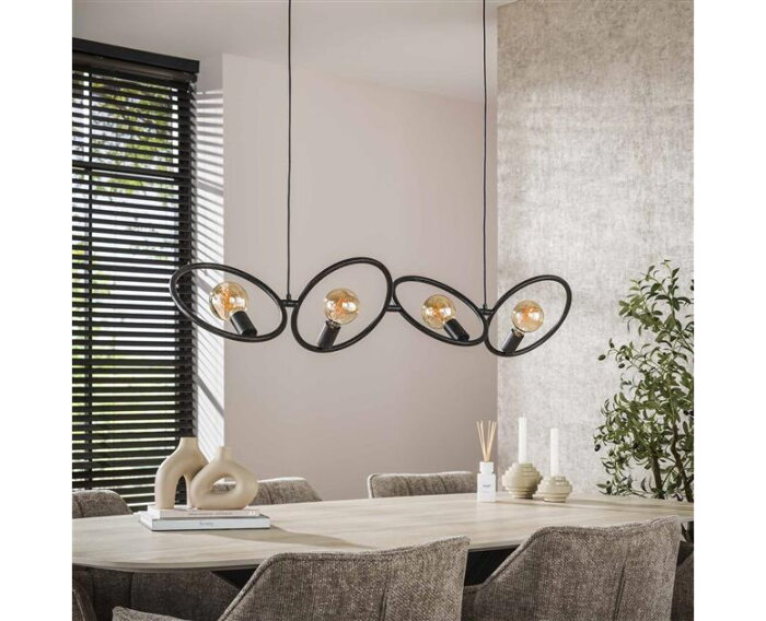 Hanglamp 4L Loop - Artic zwart