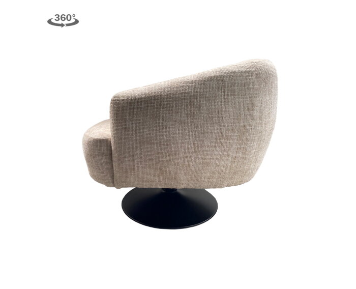 Barga Fauteuil - fabric TED 24 off white (draaibaar)