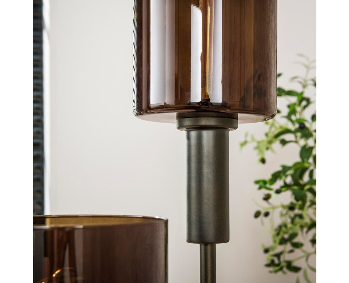 Vloerlamp Sepiora 3-lichts Sienna Bruin &ndash; Hotel Chique Design - 33x33x165 cm