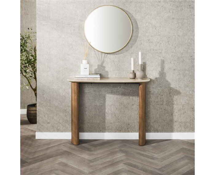 Kaptafel curvo Romano - Ceramic Travertine