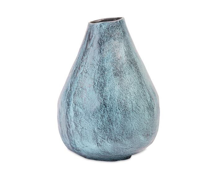Blue Patina Decorative Vase