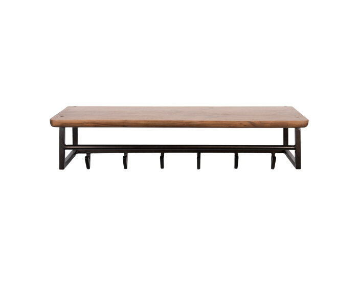 Kapstok Edge Curve 6H - Massief acacia bruin