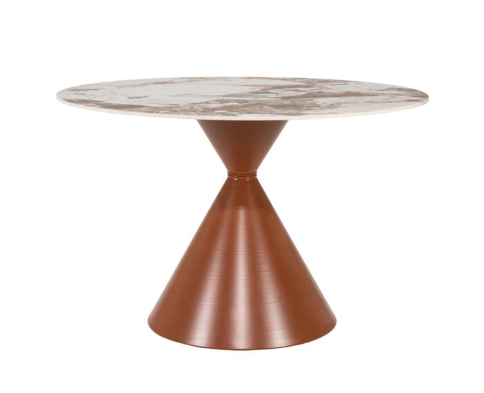 Dining table Roka 120x120cm - bruin | BY-BOO