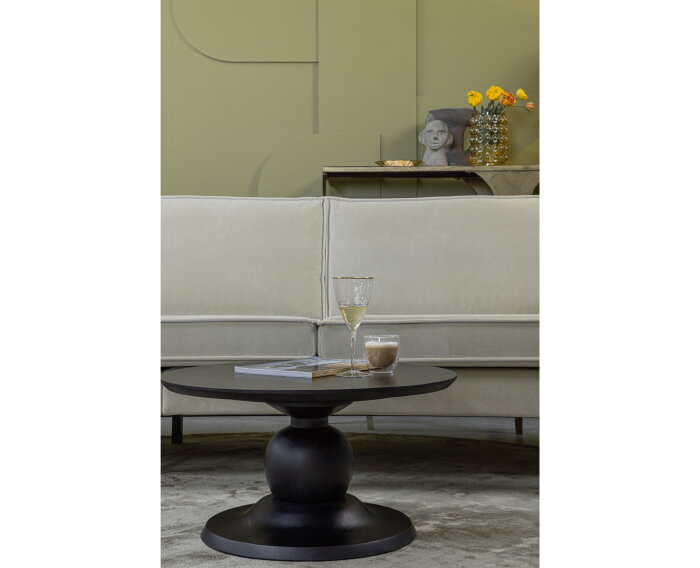 Blanco Salontafel Ø68cm Mango Diep Zwart - BePureHome