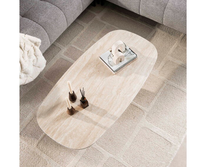 Salontafel Centro 135 - 3D keramiek travertin