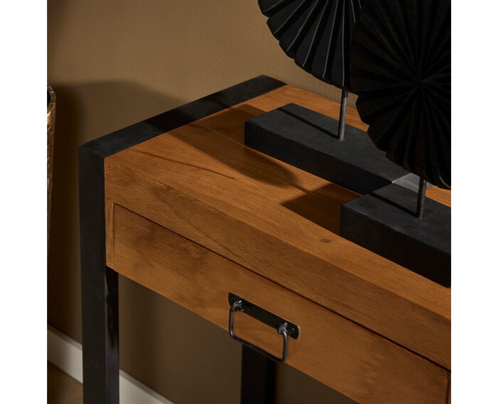 Sidetable Britt 120 cm mango metaal - Naturel | Meubelplaats