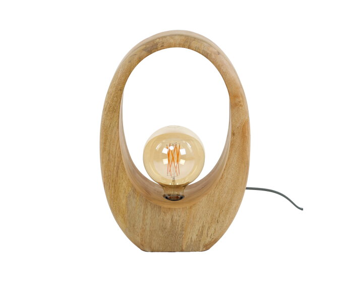 Tafellamp 1L Arch wood L - Massief mango naturel