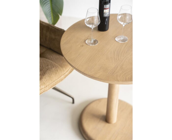 Bistrotafel Florent rond 70x70cm - lichtbruin | Eleonora