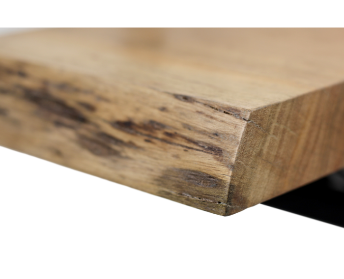 Wandplank Levels Live Edge - 32x32 cm - acacia/ijzer