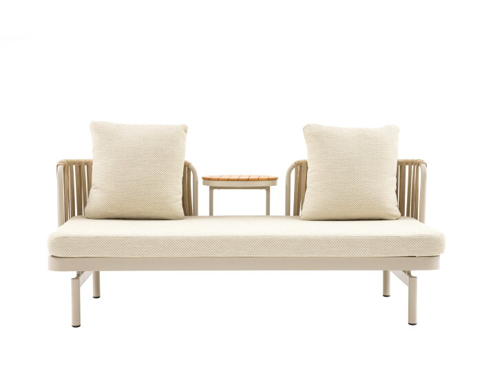 Tuinbank Isabeau met tafeltje - taupe