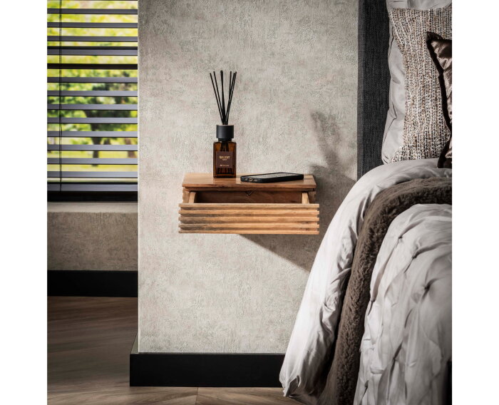 Nachtkastje 1L set/2 layer XS - Massief acacia naturel