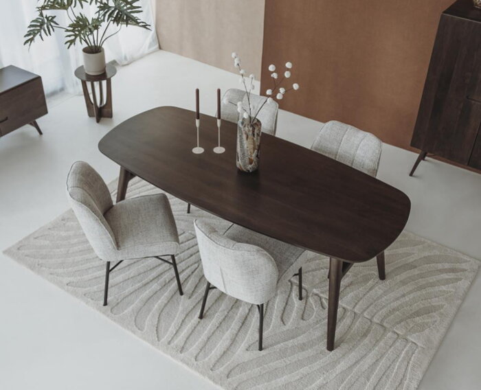 Aura Eetkamertafel espresso 160 cm